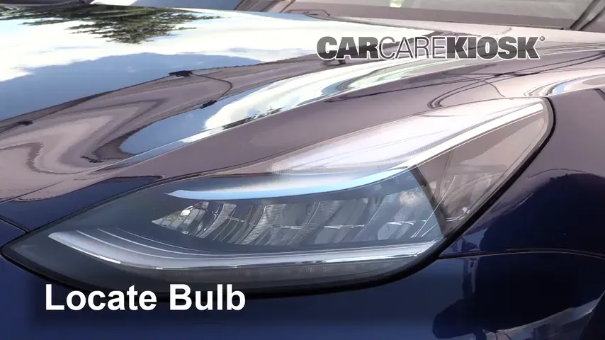 2018 Tesla 3 Electric Éclairage Feux de route (remplacer l'ampoule)